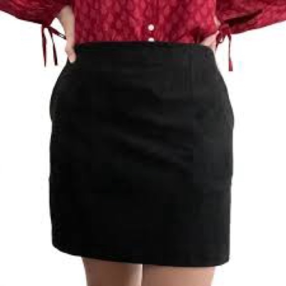 Banana Republic Black Cotton Mini Skirt - Picture 1 of 10
